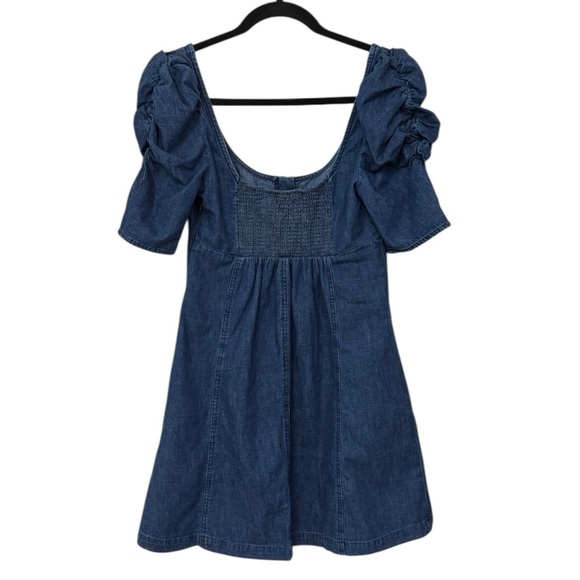 FREE PEOPLE | NWT $138 Cheyenne Denim Mini Dress in Indigo, Size XS - Picture 6 of 13